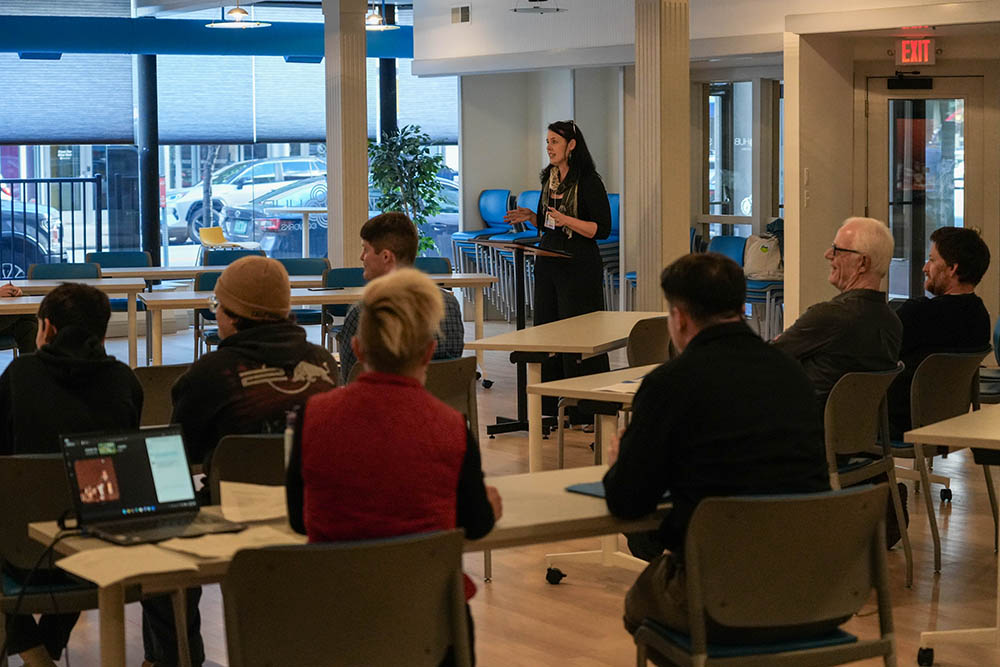Julie Hulburd at the 2025 Making a Difference & Making a Living Conference at The Hub CoWorks