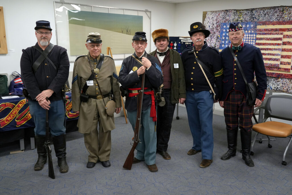 Historical re-enactors at the Real Rutland Community Roundup