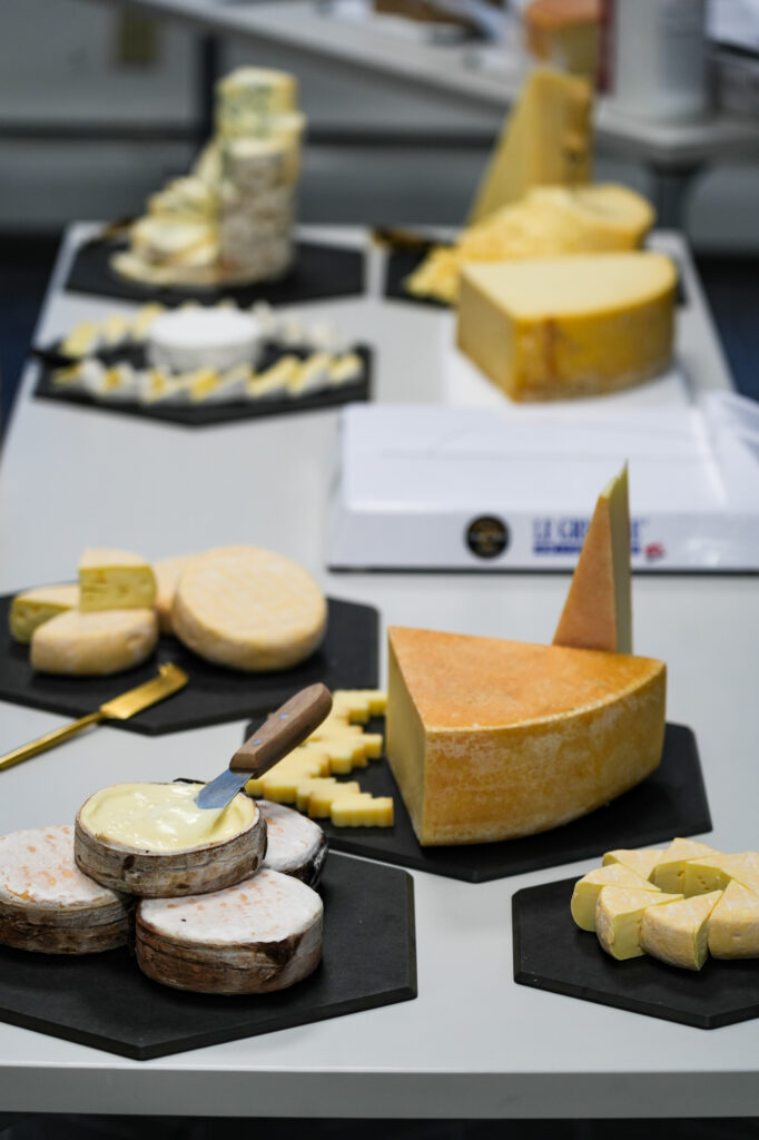 Various Cheeses on Display for "The Art of Tabling" Presentation